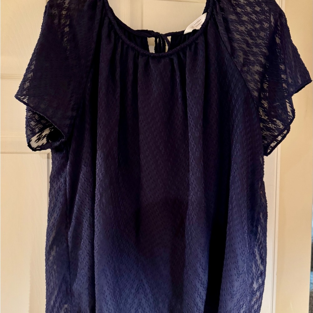 LC Lauren Conrad Navy Blouse